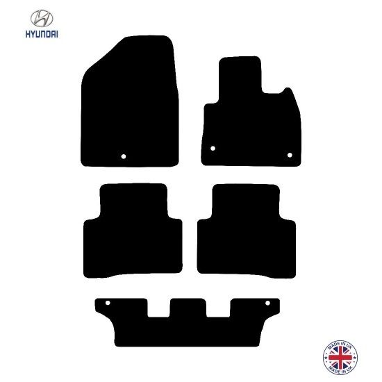 Hyundai Santa Fe 7 Seat 2012-2020 Car Floor Mat Set