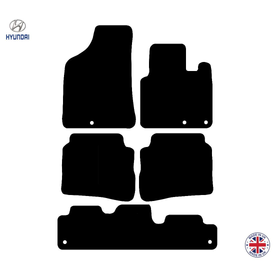 Hyundai Santa Fe 7 Seat 2010-2012 Car Floor Mat Set